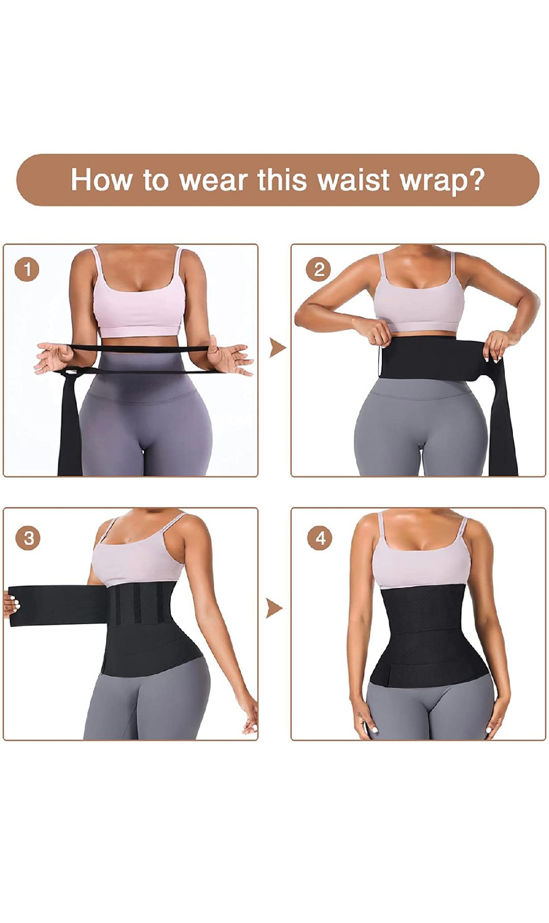 4m Bandage Wrap Waist Trainer For Women Lower Belly Fat Waist Wraps For  Stomach Wraps Postpartum Sauna Belt
